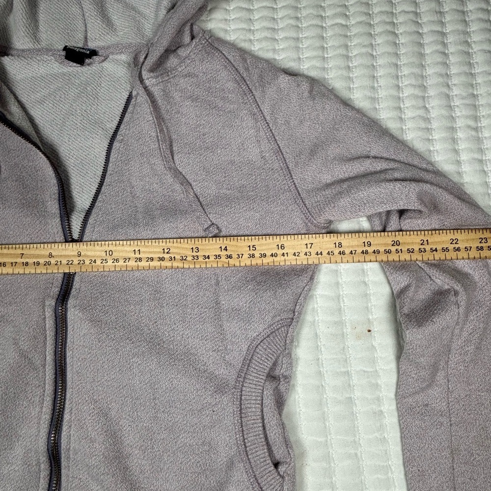 Patagonia Ahnya Full Zip Hoodie Women's S  Gray Organic Cotton Blend Sweatshirt - Picture 5 of 7